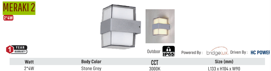 Image of MERAKI  2 LED OUTDOOR LIGHT