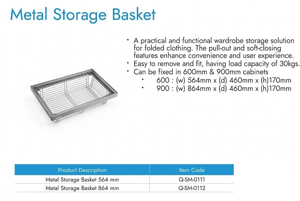 Image of Metal Storage Basket