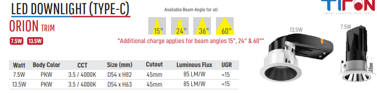 Image of LED Downlight Orion Trim
