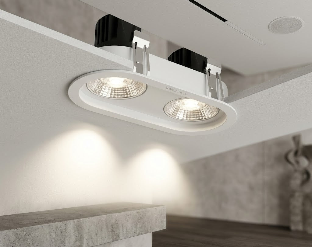 Image of LED Downlight Orion Dual Head Trim