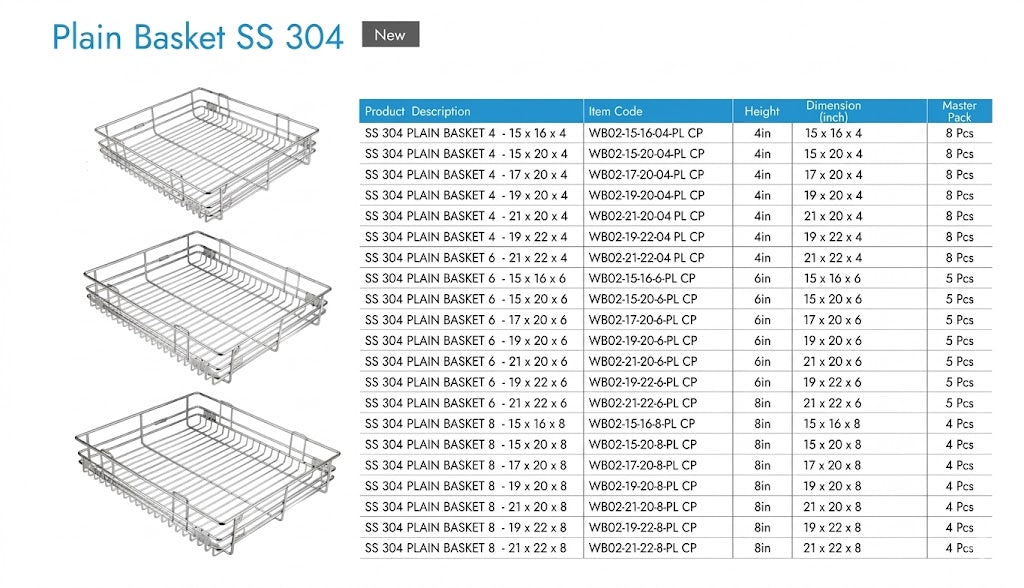 Image of Plain Basket SS 304