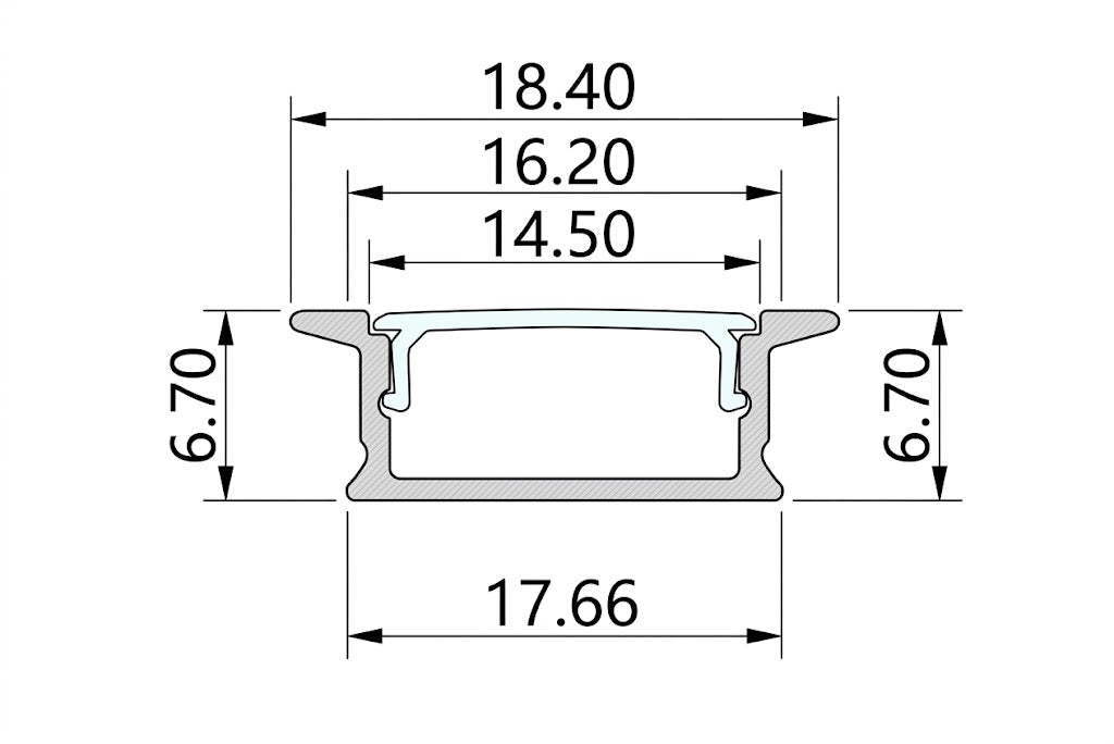 Image of Pro Concealed LED Aluminium Profile 17 MM