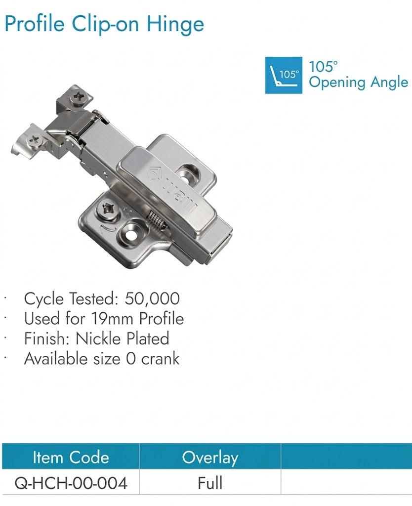 Image of Profile Clip-on Hinge