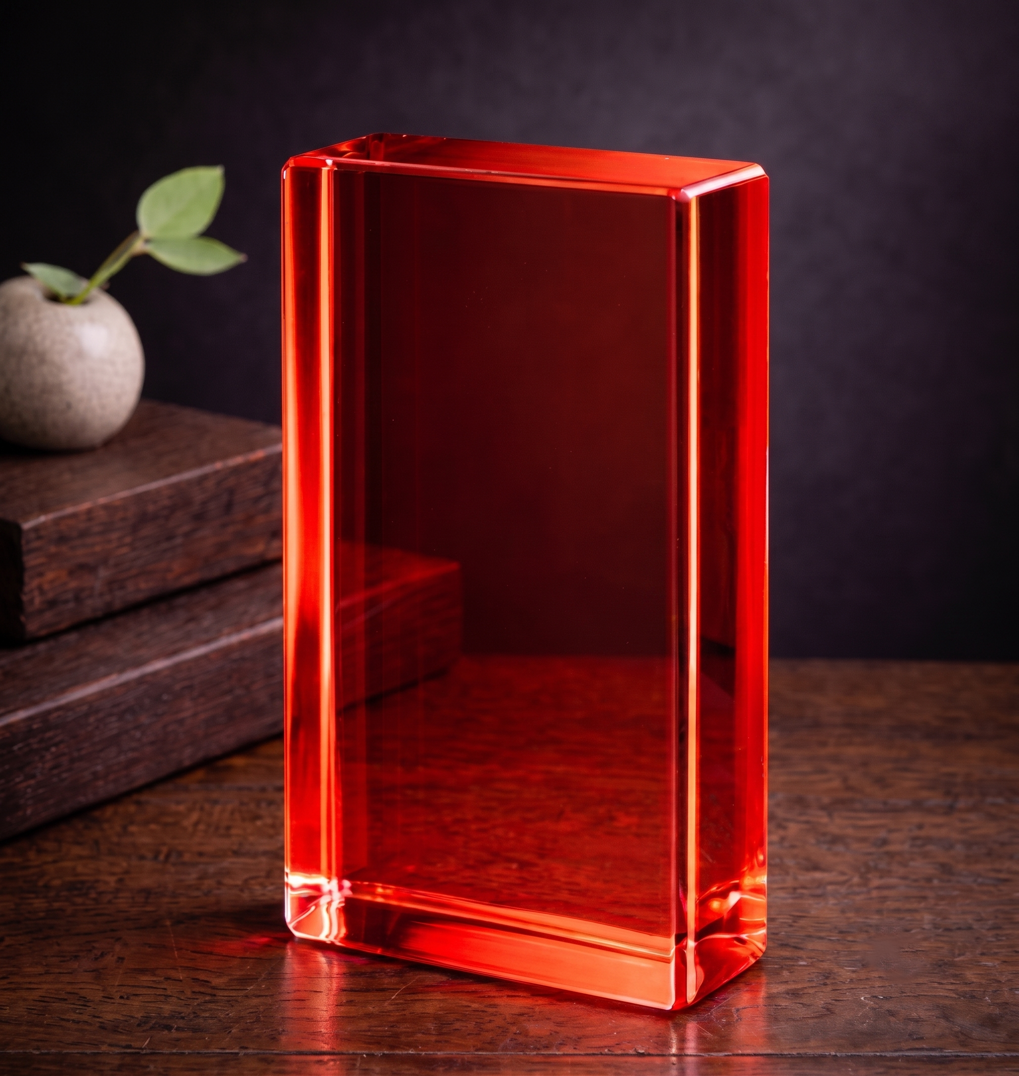 Image of Red Plain Glass Bricks