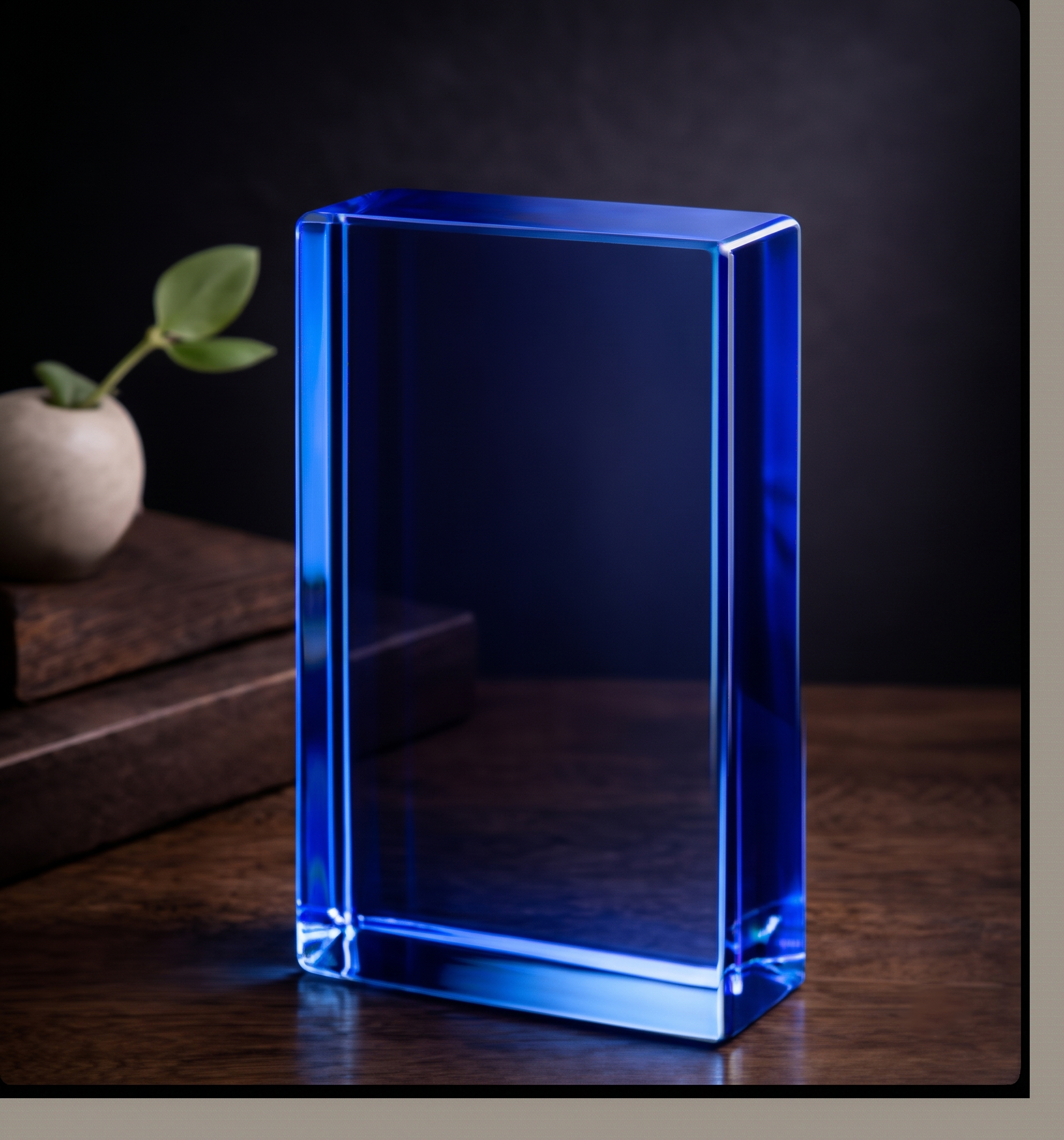Image of Royal Blue Plain Glass Bricks