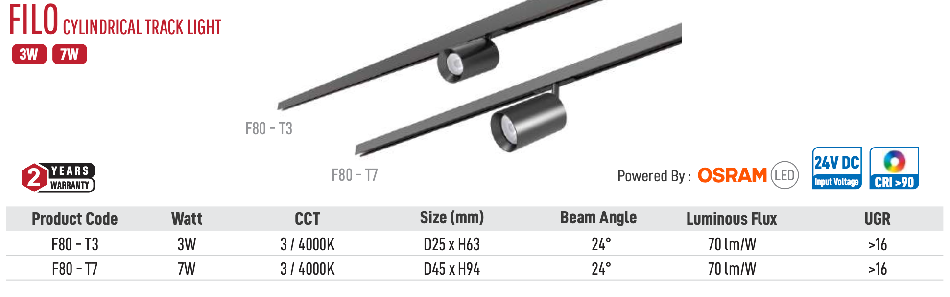 Image of Filo Cylindrical Track Light