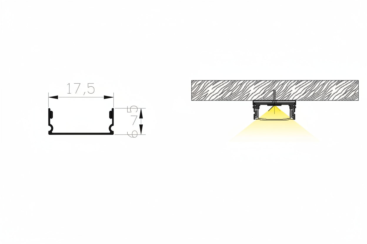Image of 17MM ECO LED Surface Aluminium Profile