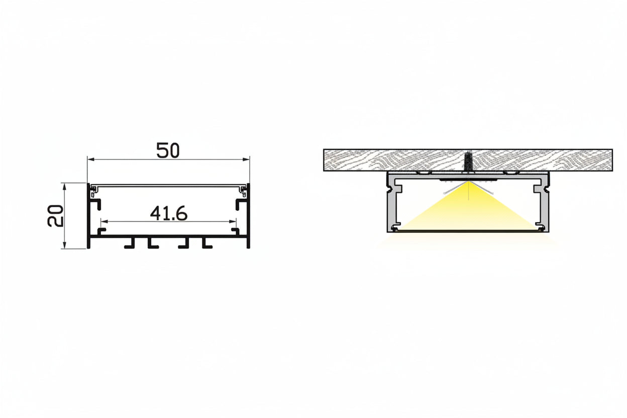 Image of 5020 Surface LED Aluminium Profile