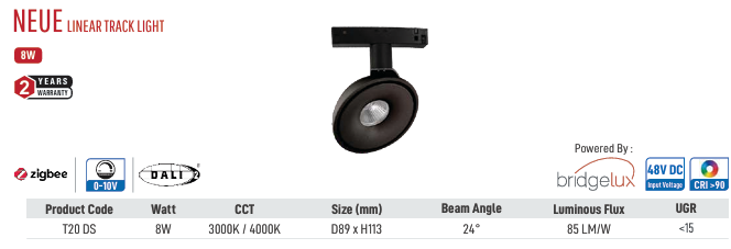 Image of Neue Linear Single LED Track Light 8W — packaging and accessories — NEUE Magnetic Track Lighting