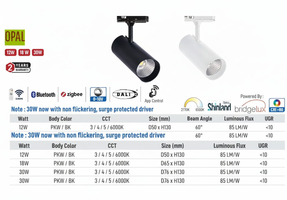 Image of Opal LED Track Light