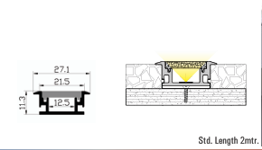 Image of Floor 403 LED Aluminium Profile