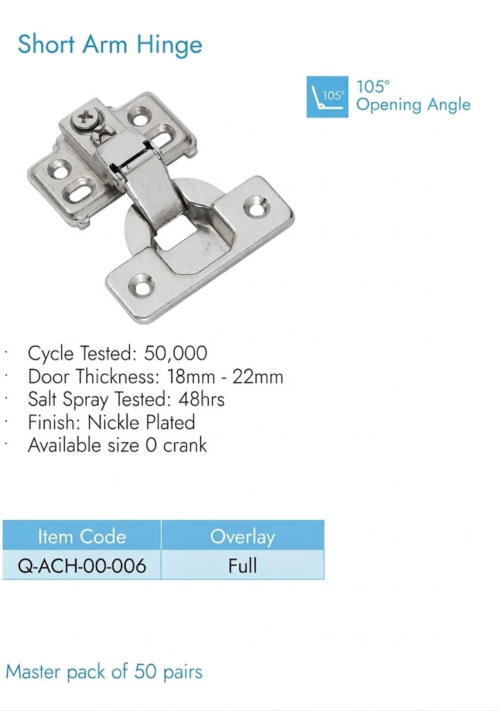 Image of Short Arm Hinge