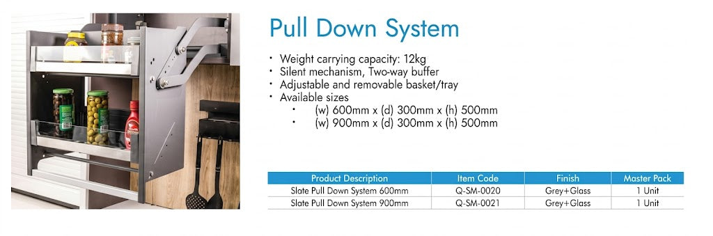 Image of Slate/Glass Finish Pull Down System