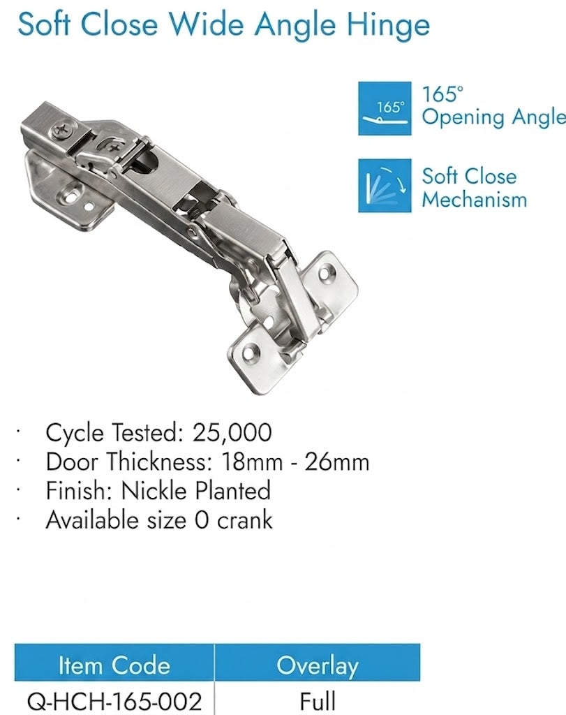 Image of Soft Close Wide Angle Hinge
