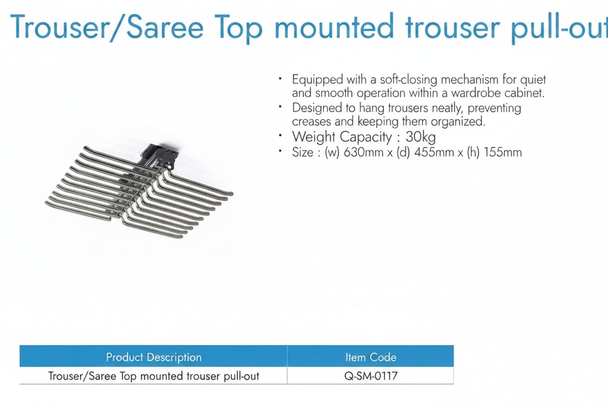 Image of Trouser/Saree Top Mounted Pull Out