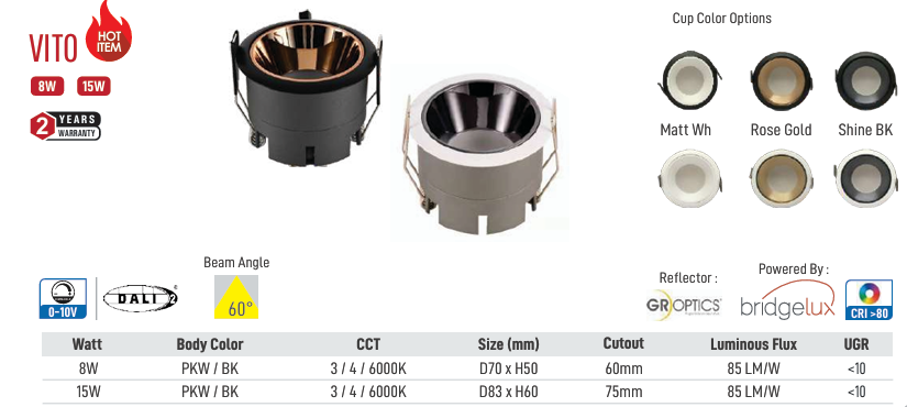 Image of Vito LED Downlight (Black)