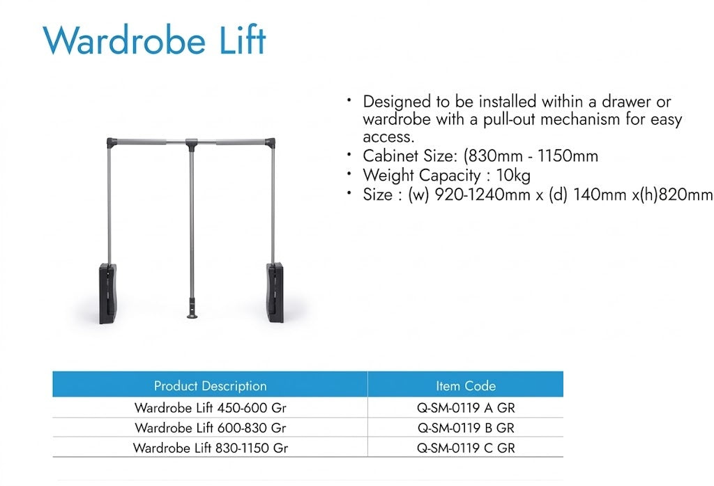 Image of Wardrobe Lift