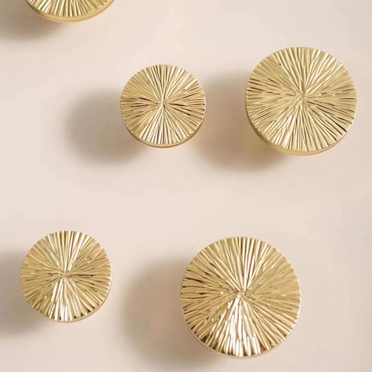 Image of Hammered Brass Half-Circle Pulls (Pair)