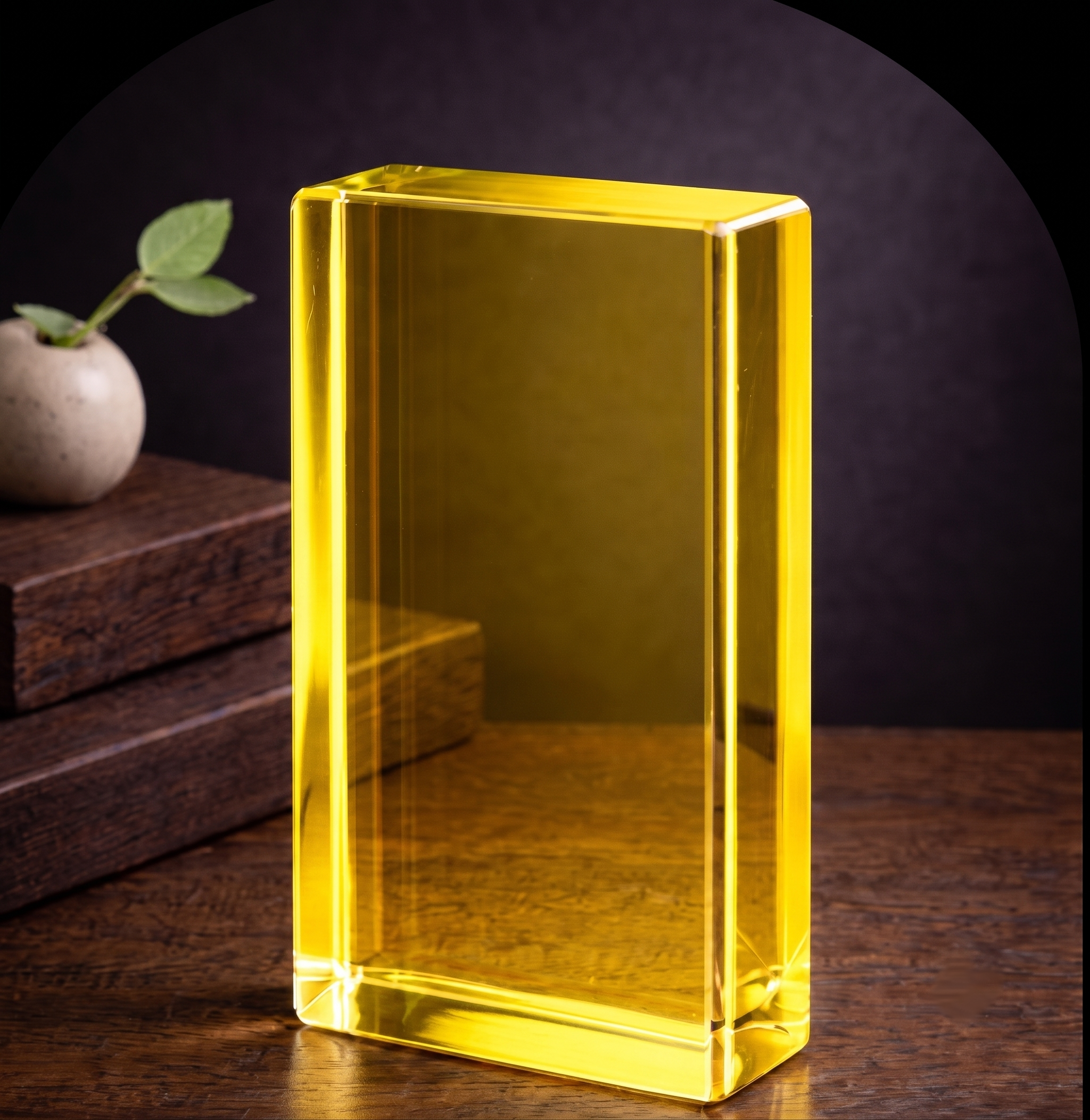 Image of Yellow Plain Glass Bricks