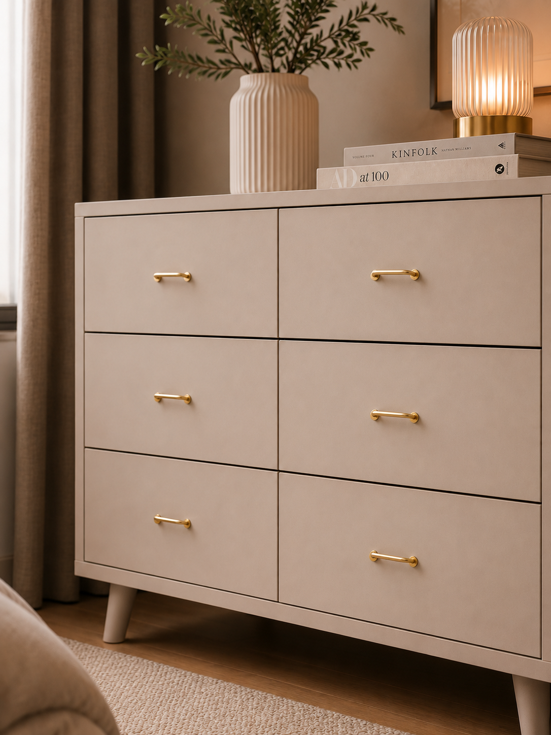 Image of Minimalist Solid Brass Curved Handle