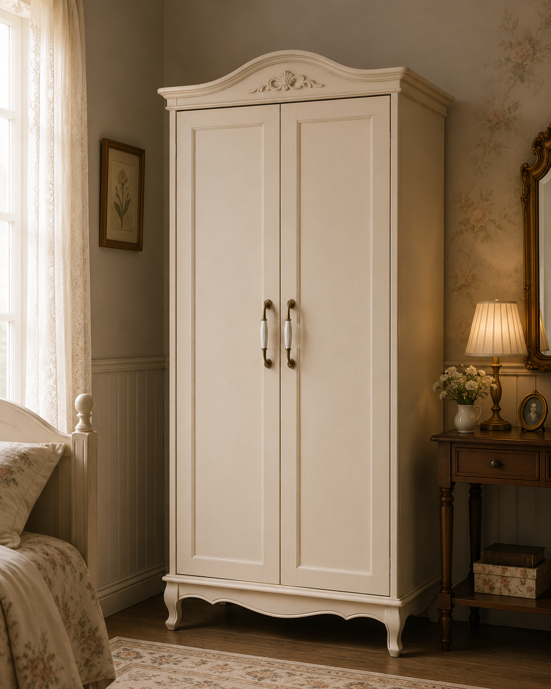Image of Antique Ceramic & Zinc Cabinet Handles