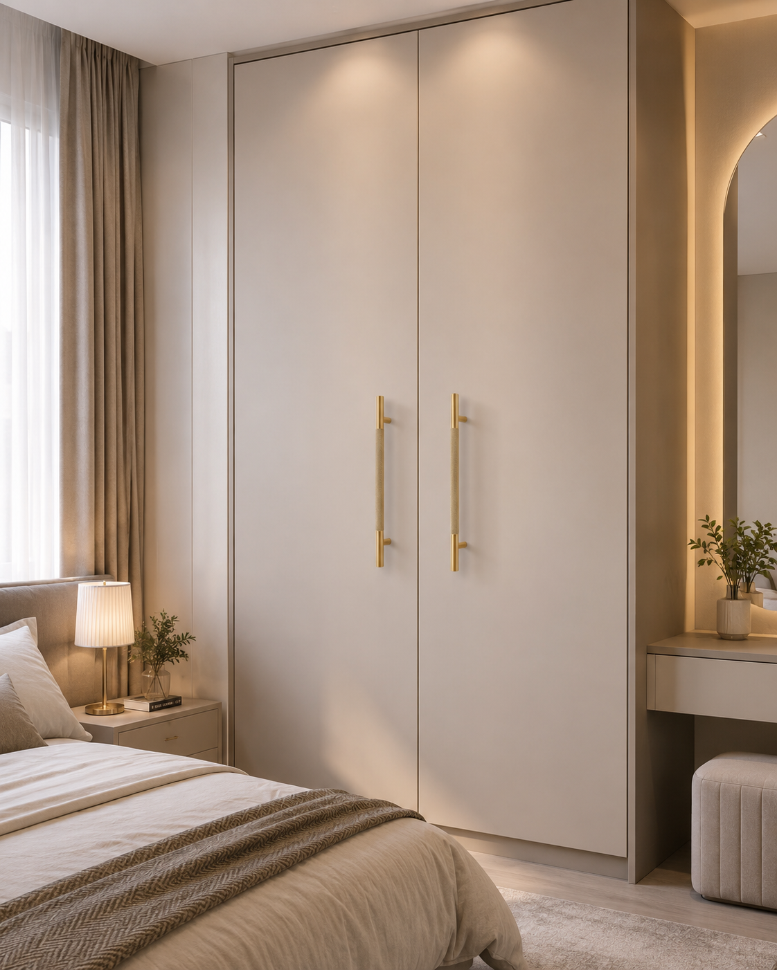 Image of Yashvite Knurled Brass Cabinet Handle Collection