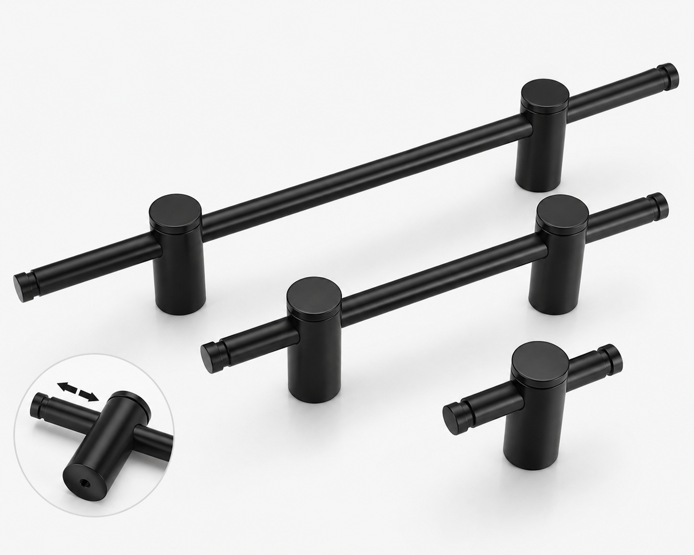 Image of Adjustable Solid Brass Bar Handle Collection
