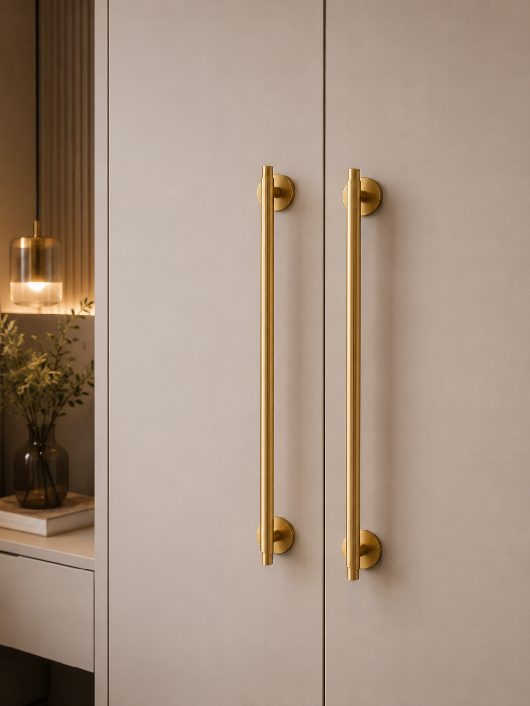 Image of Minimalist Brass Concentric Ring Handles