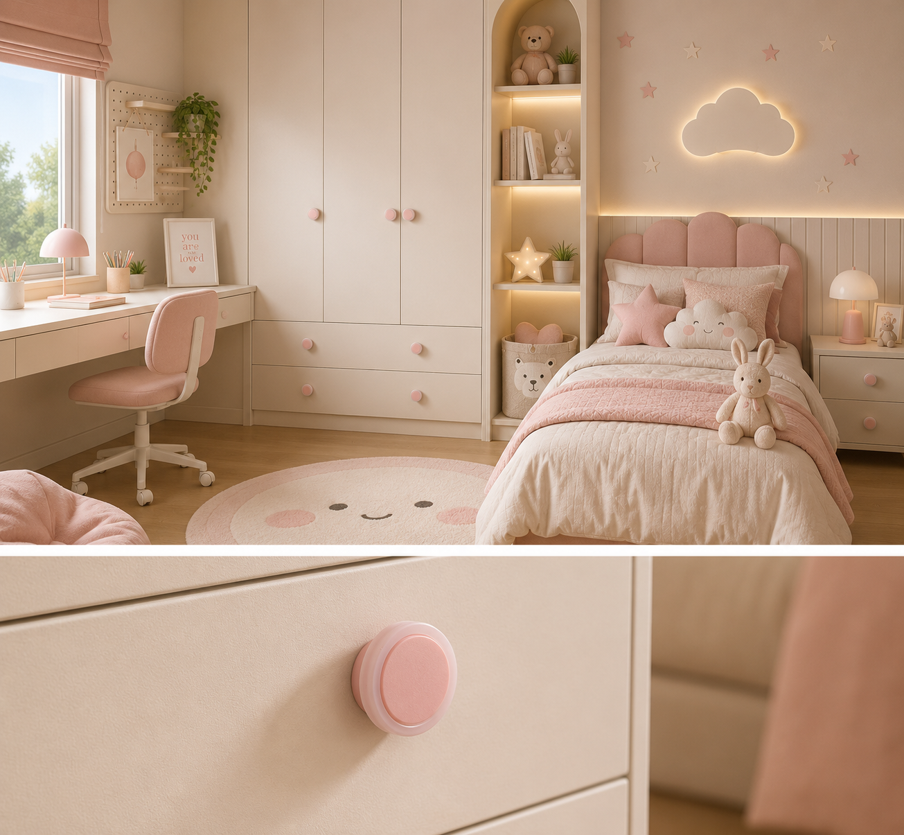 Image of Soft-Touch Silicone & ABS Cabinet Knob