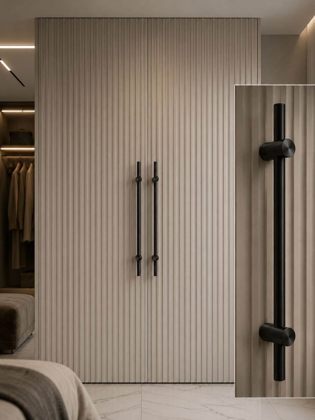 Image of Adjustable Solid Brass Bar Handle Collection