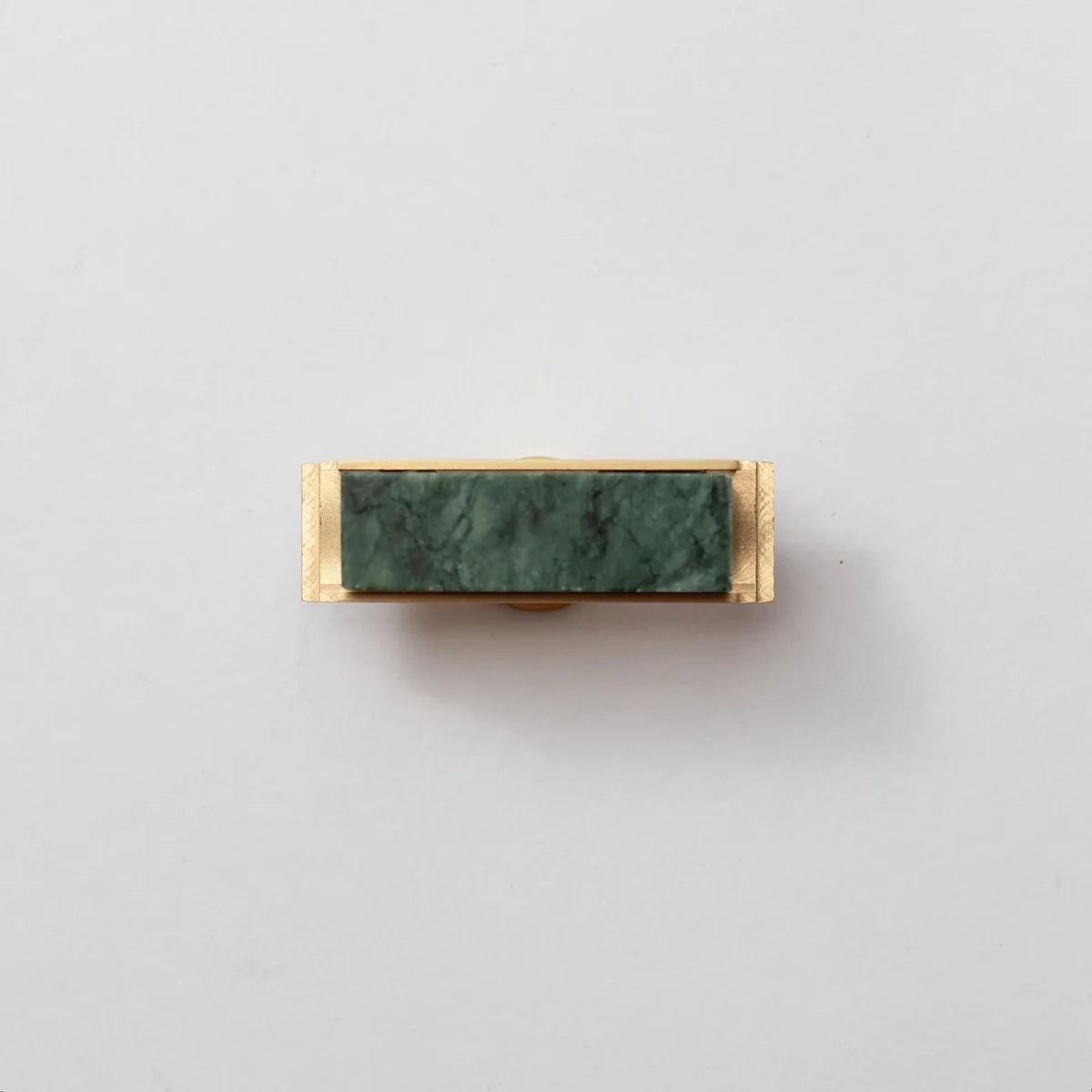 Image of Karish Modern White Marble & Brass T-Bar Handle