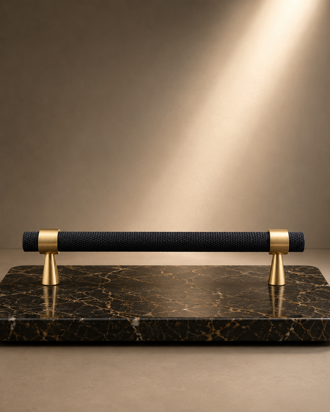 Image of Knurled Black and Gold T-Bar Handle Collection