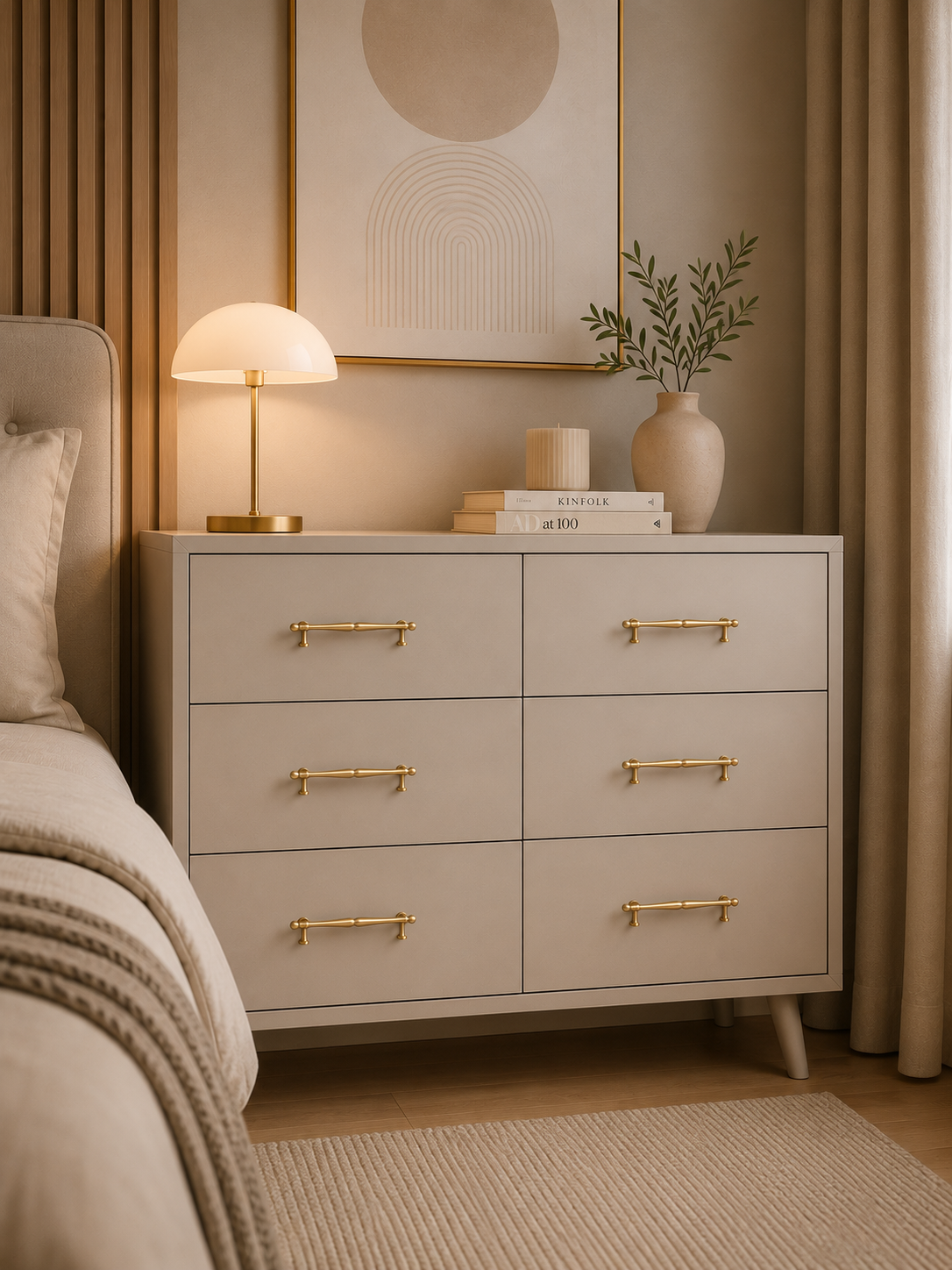 Image of Nishilia Tapered Brass Cabinet Handle Collection