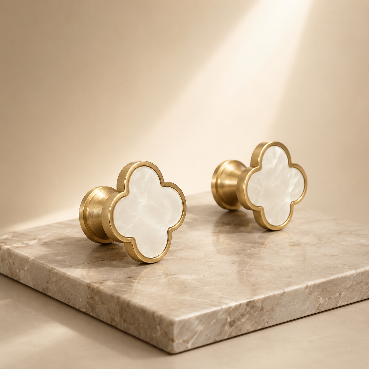 Image of Clover Brass Cabinet Knob Collection