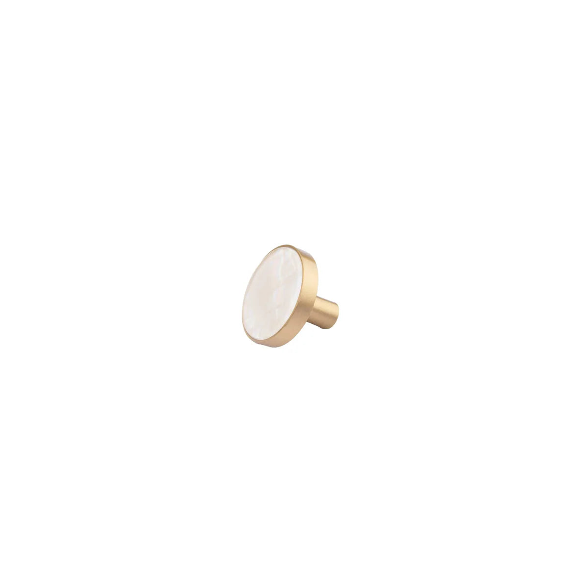 Image of Mother of Pearl & Brass Round Cabinet Knob