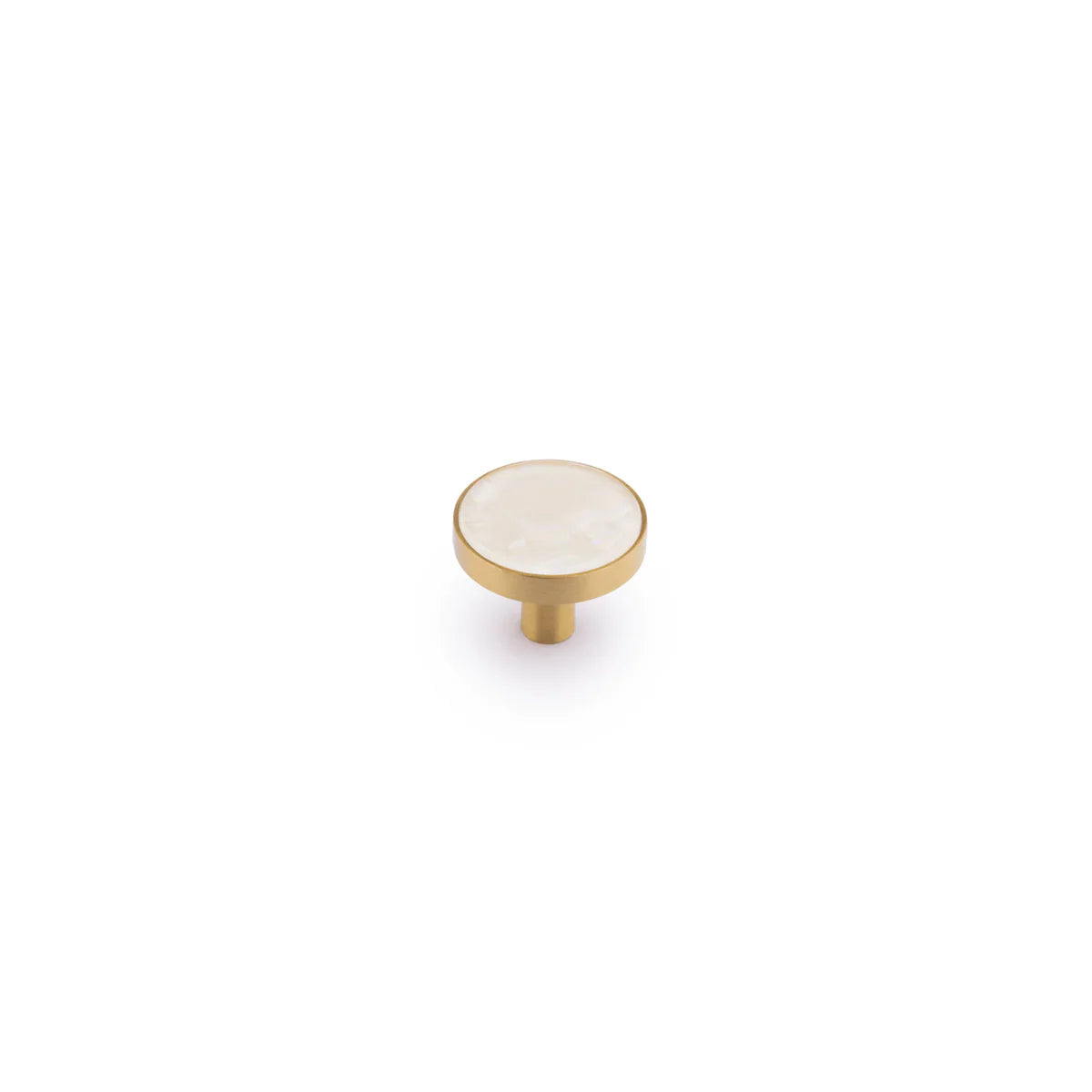 Image of Mother of Pearl & Brass Round Cabinet Knob