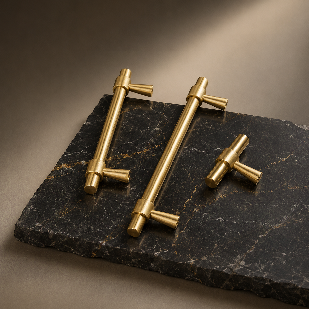 Image of Naveena Solid Brass T-Bar Handle Collection