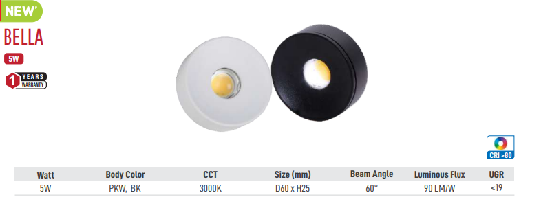 Image of Bella IP Rated LED Surface Light