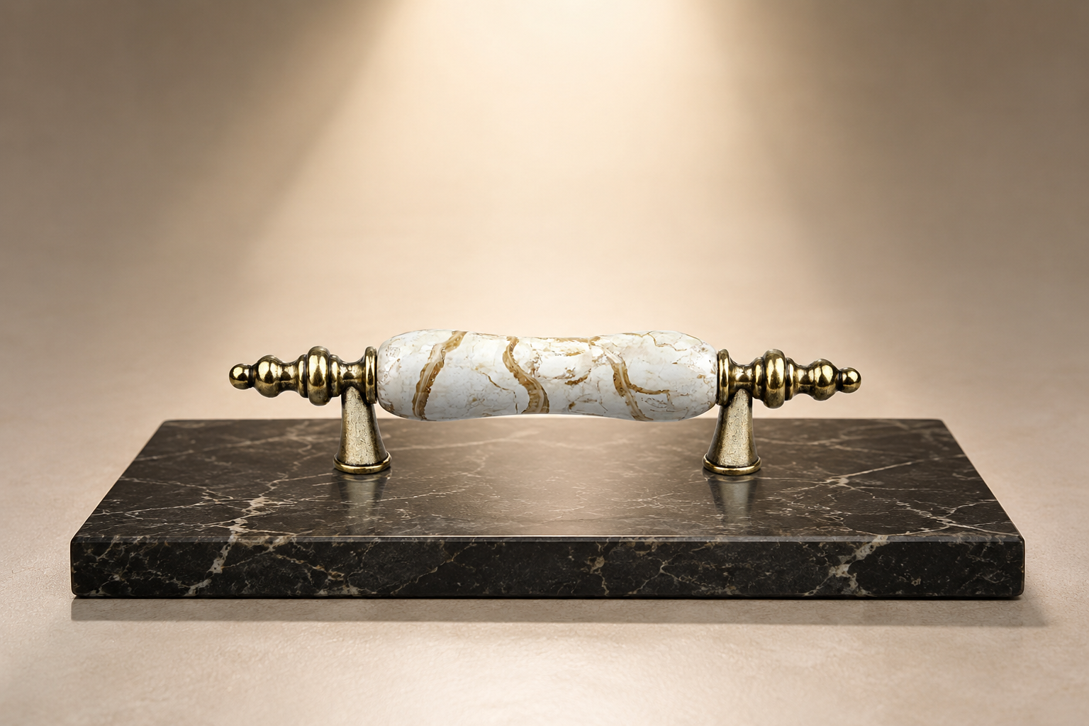 Image of Antique Ceramic & Zinc Cabinet Pulls