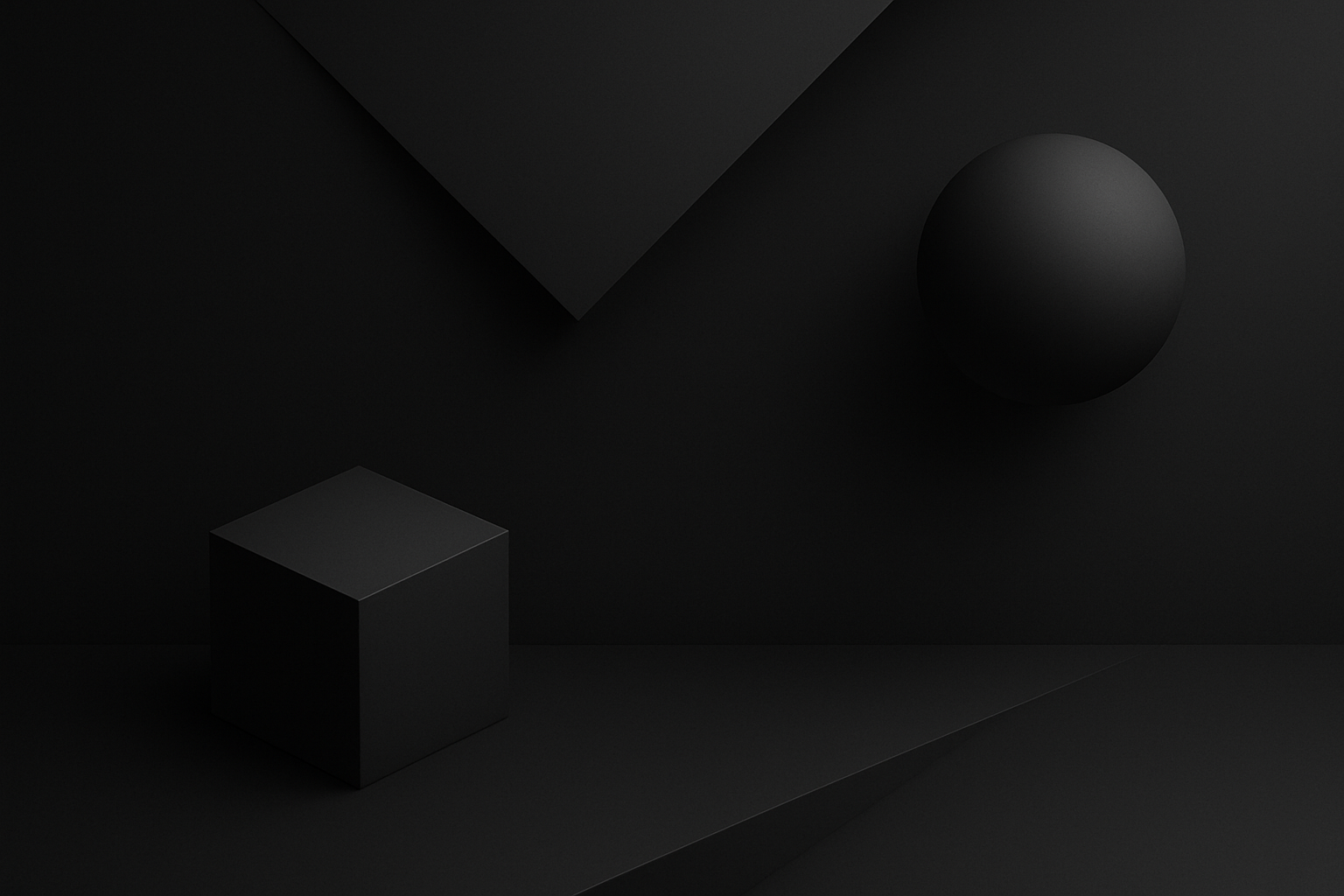 elegant black 3d minimalist wallpaper