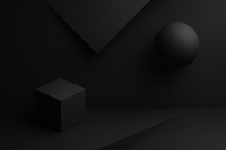 Image of elegant black 3d minimalist wallpaper