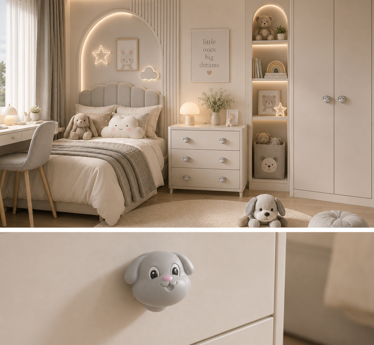 Image of Soft-Touch Puppy Silicone Cabinet Knob