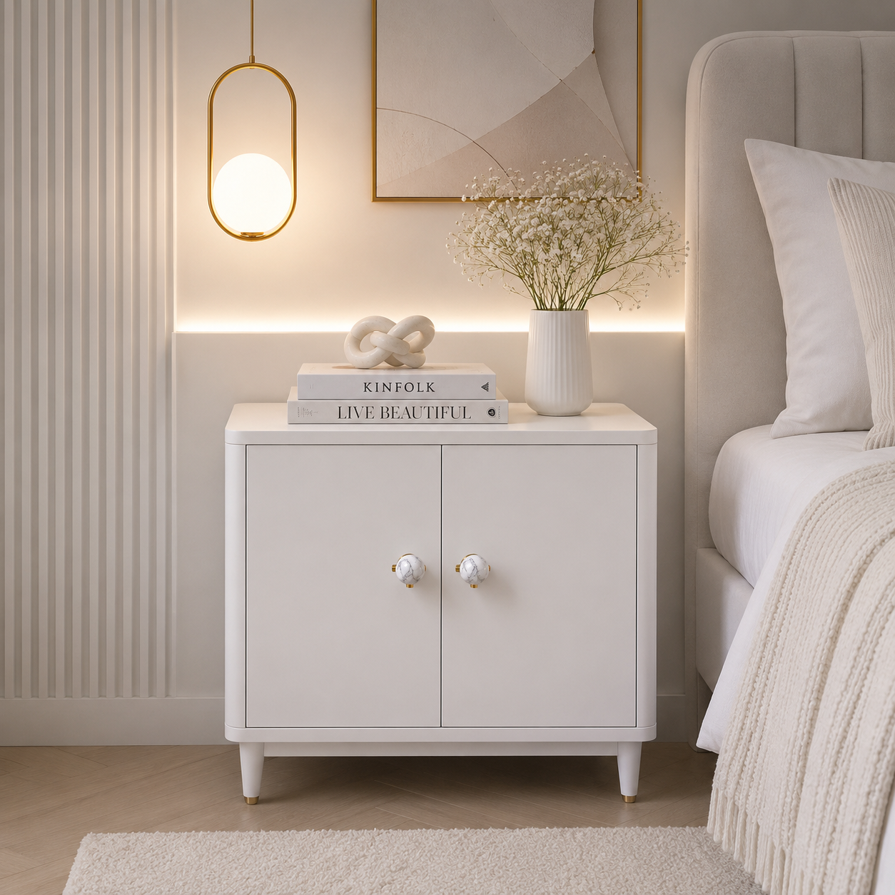 Image of Natural Crystal Ball & Brass Cabinet Knob