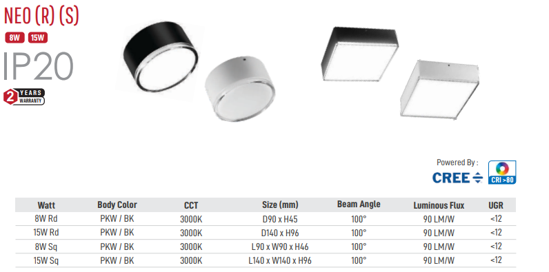 Image of Neo (Square) Led Surface Light