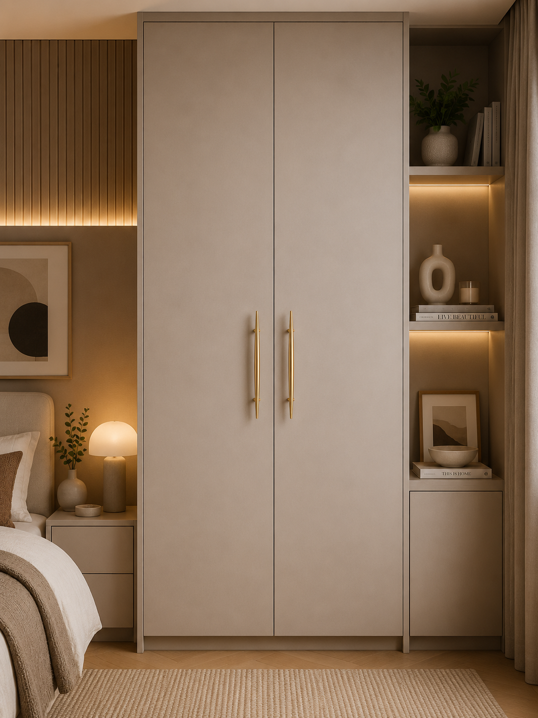 Image of Spindle Tapered Brass Cabinet Pull