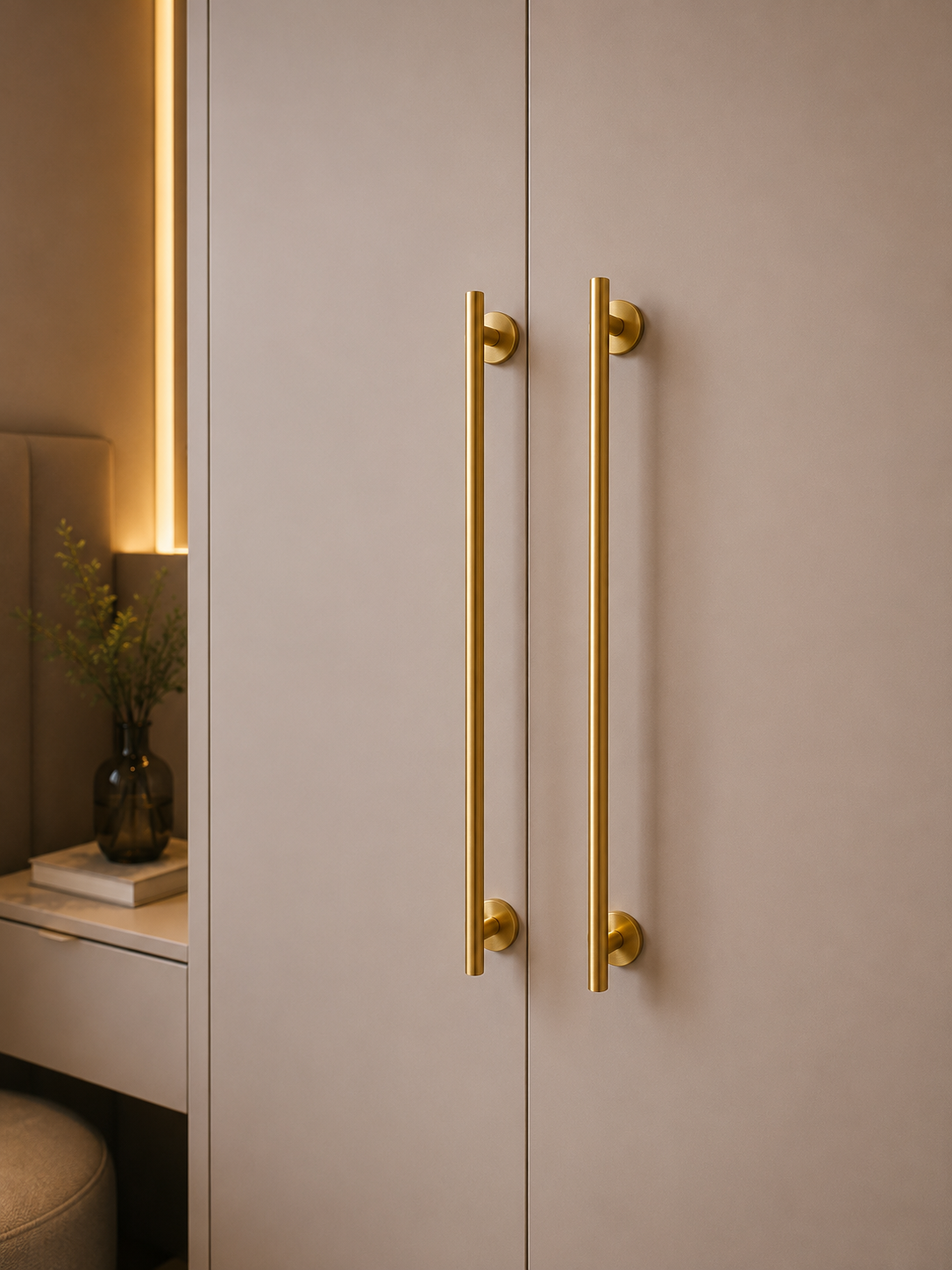 Image of Minimalist Brass Concentric Ring Handles