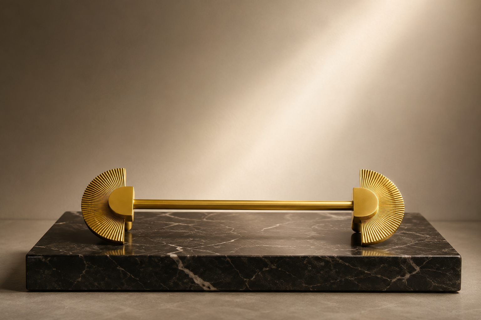 Image of Scalloped Brass Fan Handle Collection