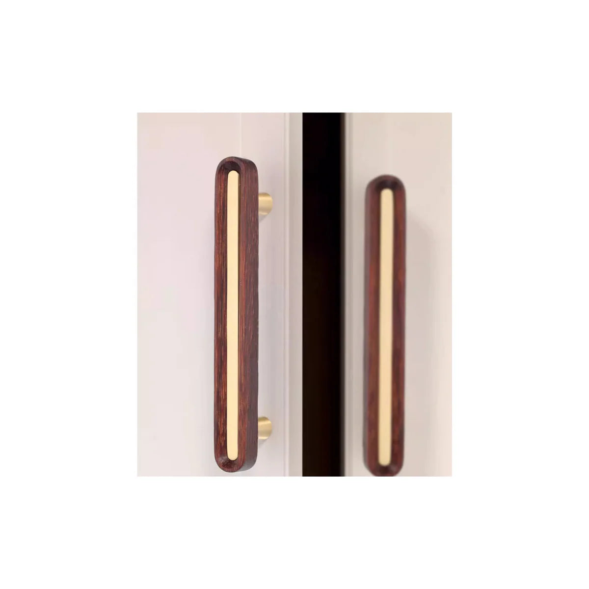 Image of Brushed Brass and Wenge Wood Handles