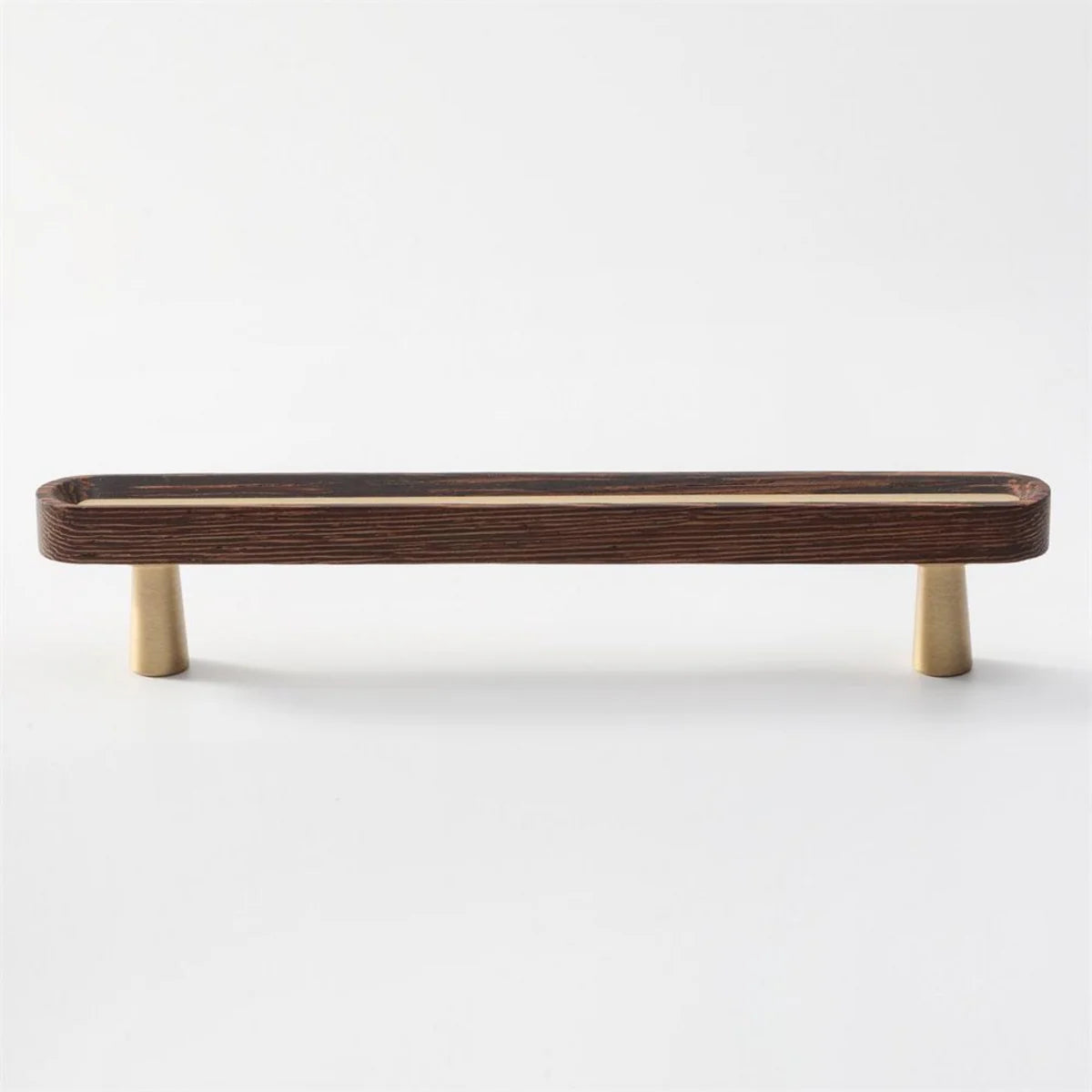 Image of Brushed Brass and Wenge Wood Handles