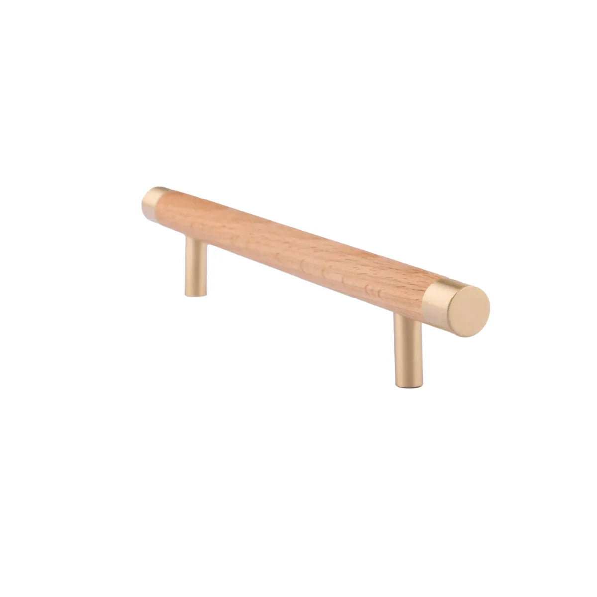 Image of Natural Wood & Brass T-Bar Handle Collection